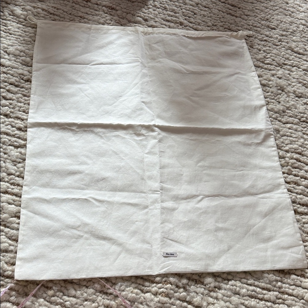 NEW Holiday 2025 Miu Miu Ivory XL Large Dustbag